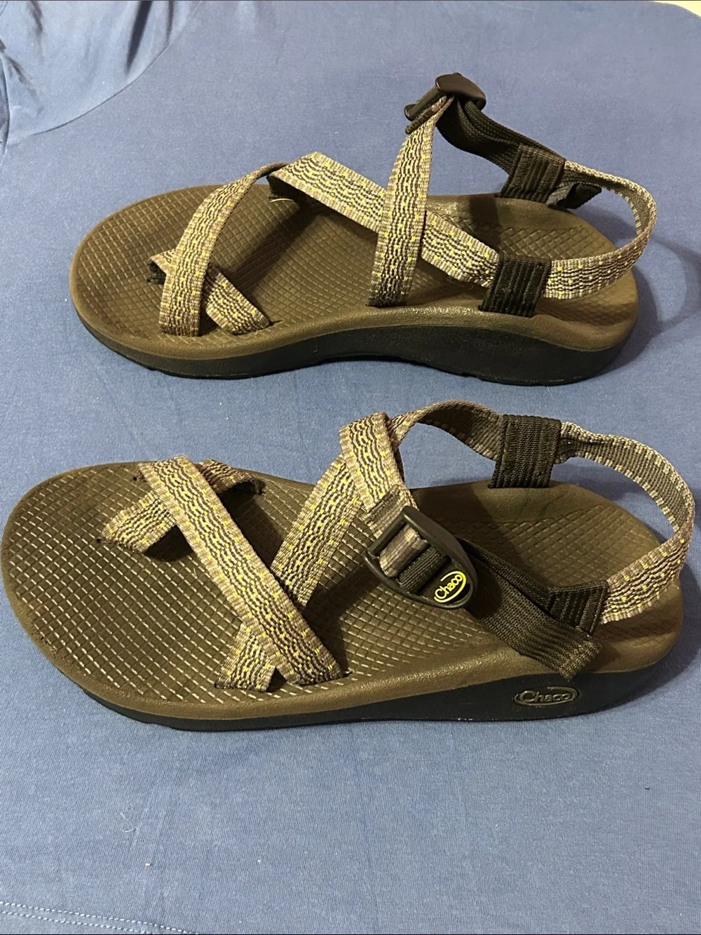 Chaco Men's Olive Tan Strappy Sport Sandals